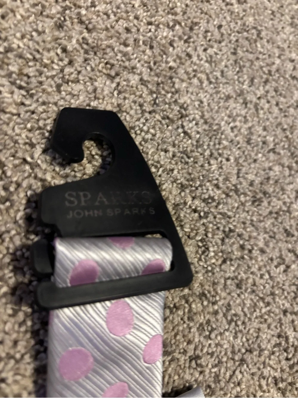 Light lavendar Polka Dot Men's Tie - Unbranded